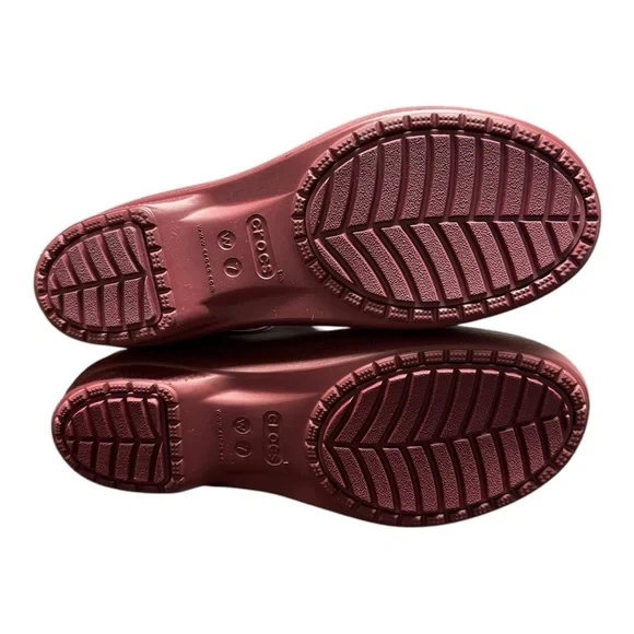 Women’s Size 7 CROCS Freesail Chelsea Garnet Waterproof Rain Casual Boot - Picture 8 of 8